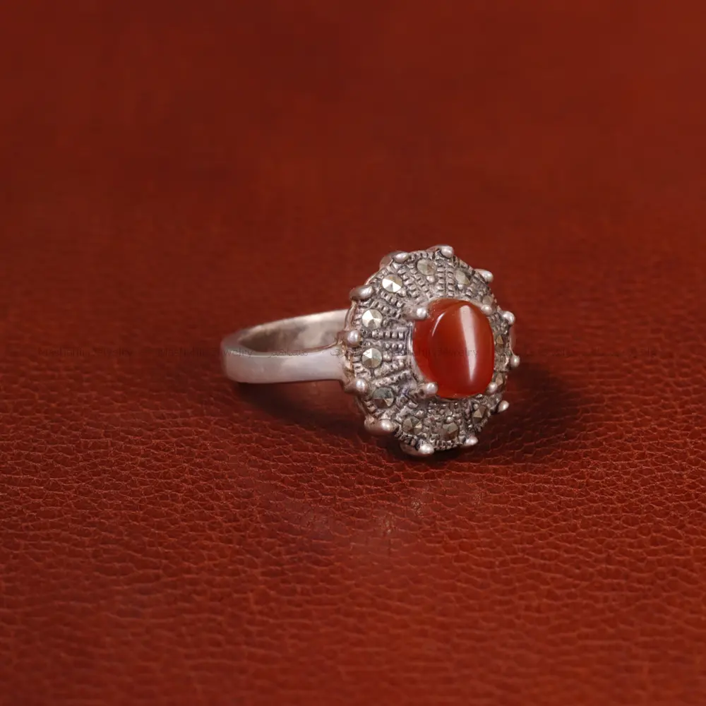 انگشتر عقیق زنانه کد 31914