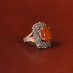 انگشتر عقیق زنانه کد 31915