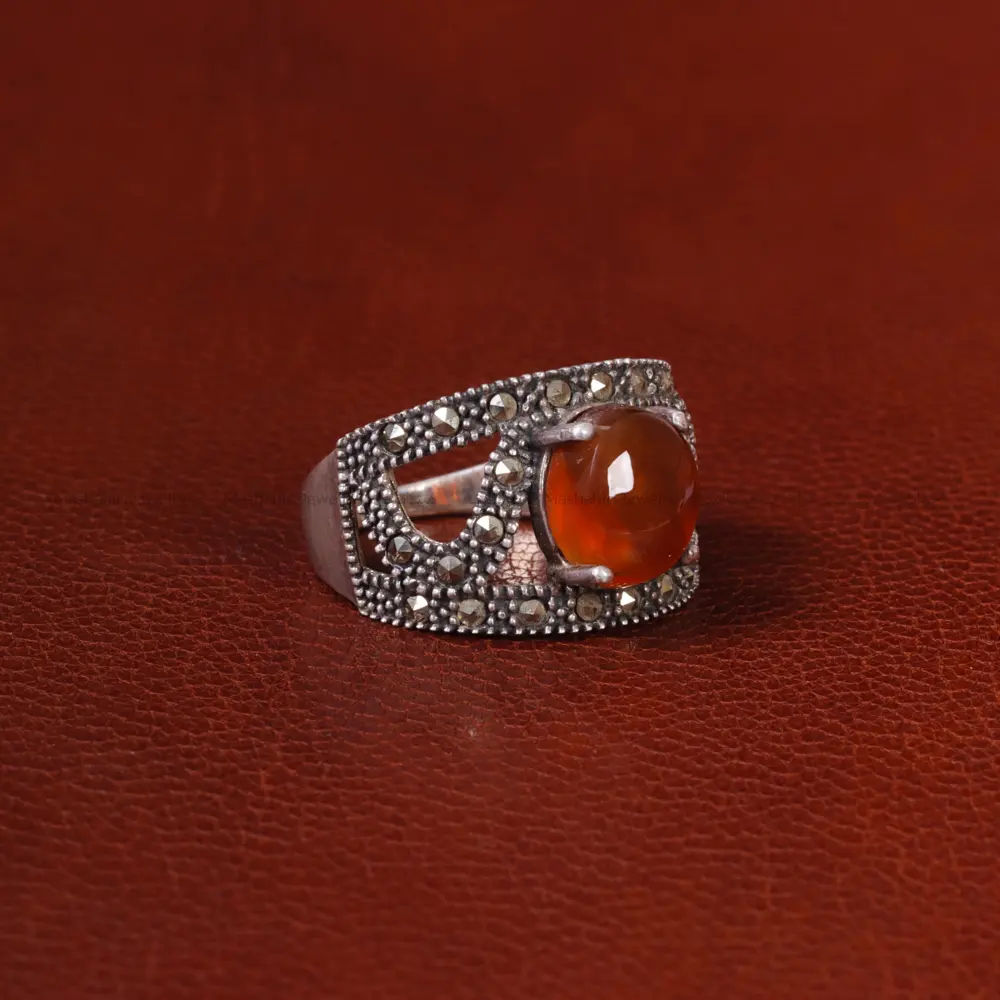 انگشتر عقیق زنانه کد 31930