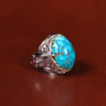 انگشتر فیروزه شجری مردانه کد 31937