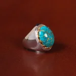 انگشتر فیروزه شجری مردانه کد 31947