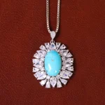 گردنبند فیروزه زنانه کد 31956