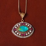 گردنبند فیروزه زنانه کد 31957