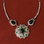 گردنبند طرح زمرد زنانه کد 31959