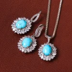 نیم ست فیروزه زنانه کد 31964