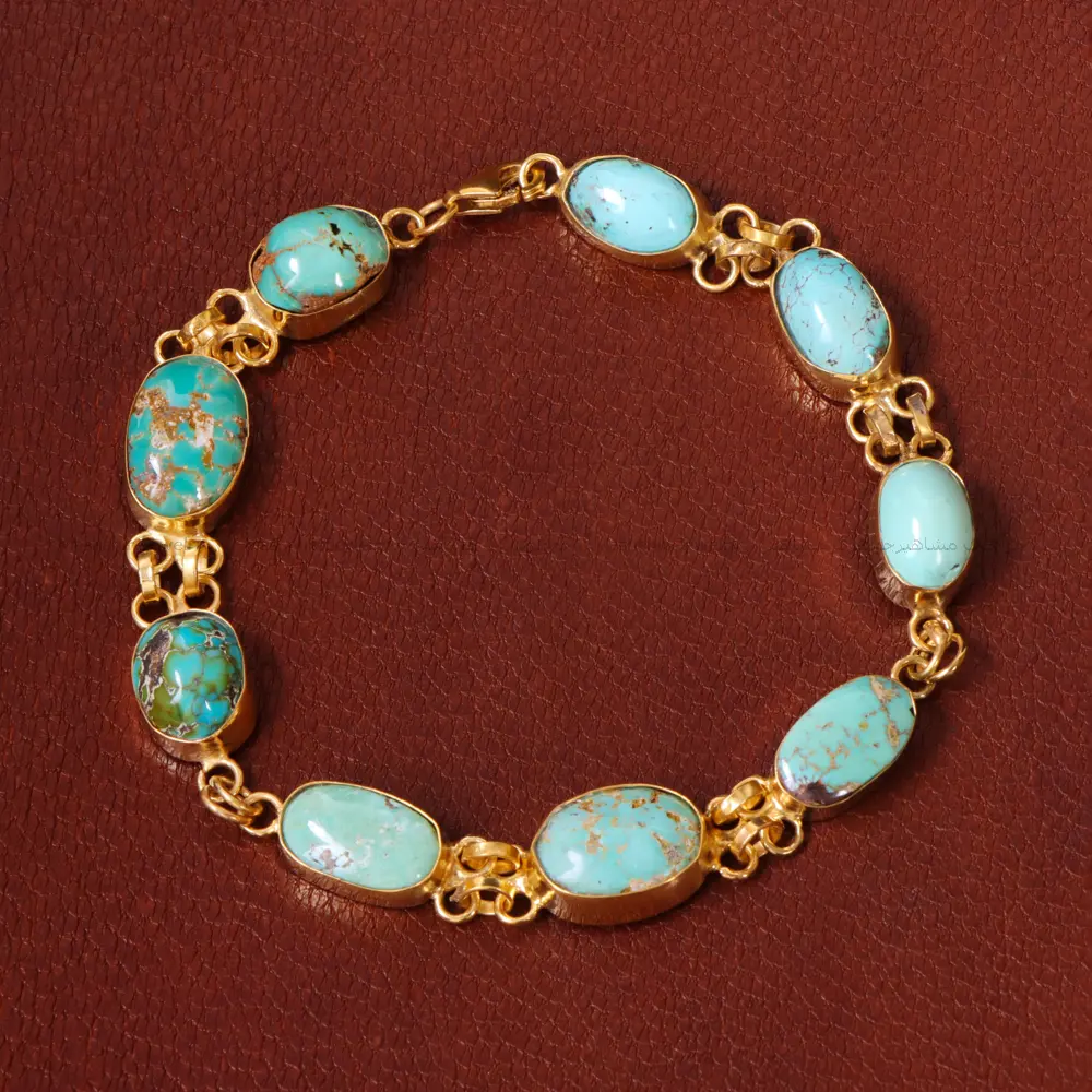 دستبند فیروزه زنانه کد 31984