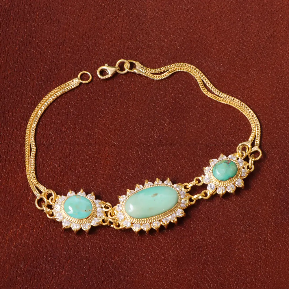 دستبند فیروزه زنانه کد 31986