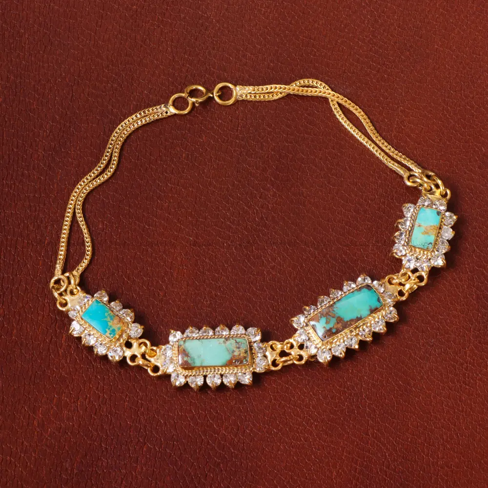 دستبند فیروزه زنانه کد 31987