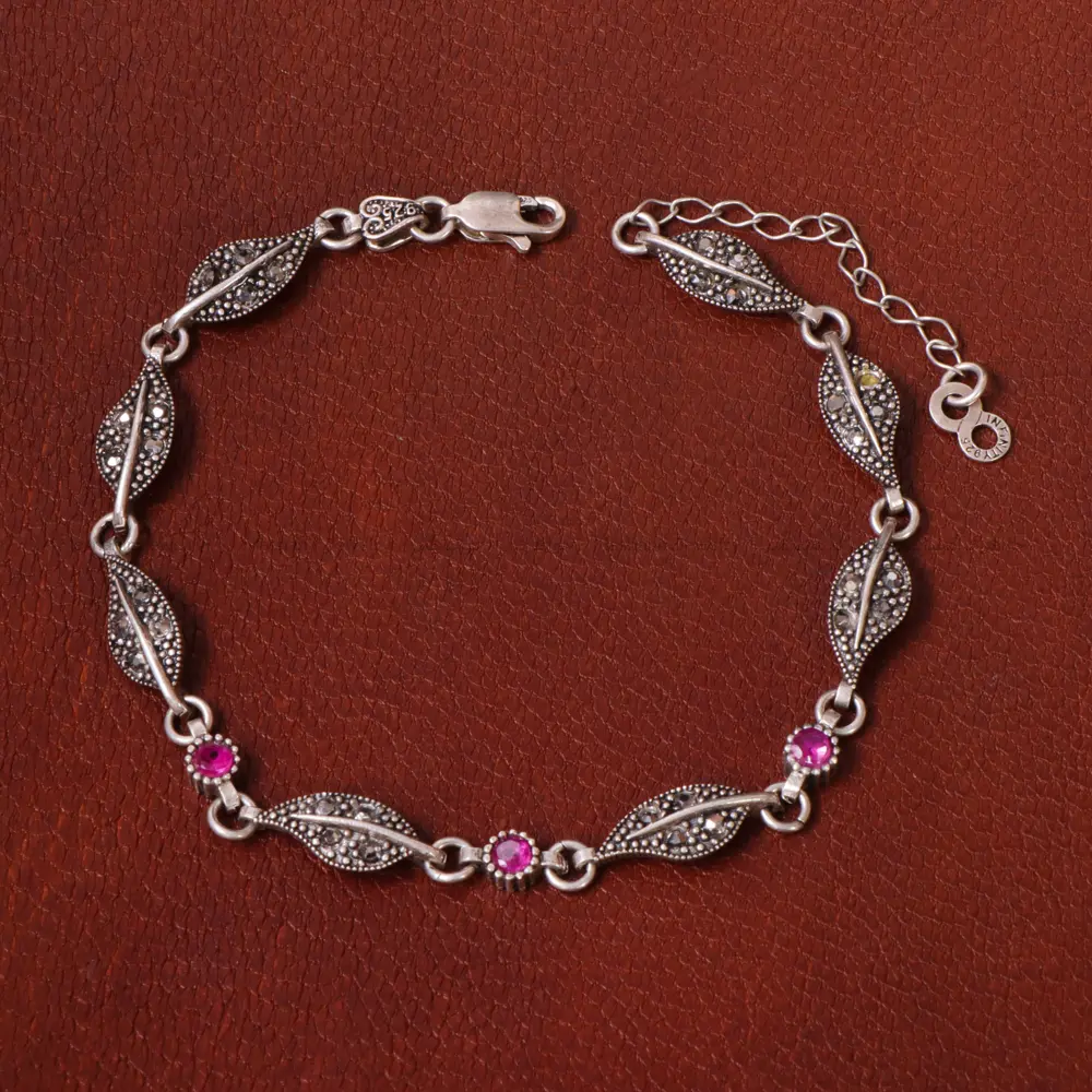 دستبند یاقوت سرخ زنانه کد 31990