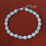 دستبند فیروزه زنانه کد 32043