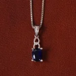 گردنبند طرح یاقوت کبود زنانه کد 32157