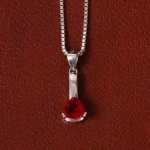 گردنبند طرح یاقوت سرخ زنانه کد 32163