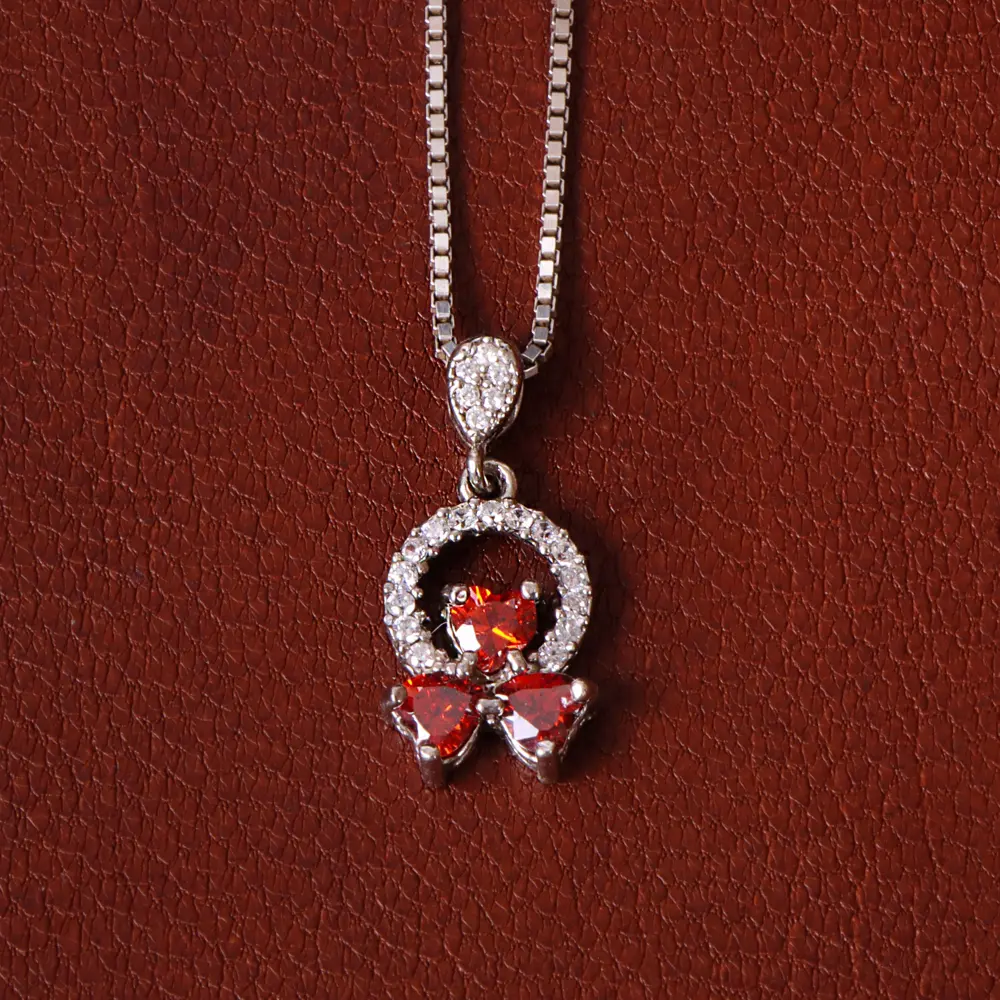 گردنبند طرح یاقوت سرخ زنانه کد 32179