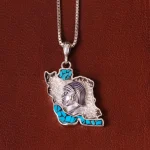گردنبند فیروزه کوب طرح ایران کد 32191