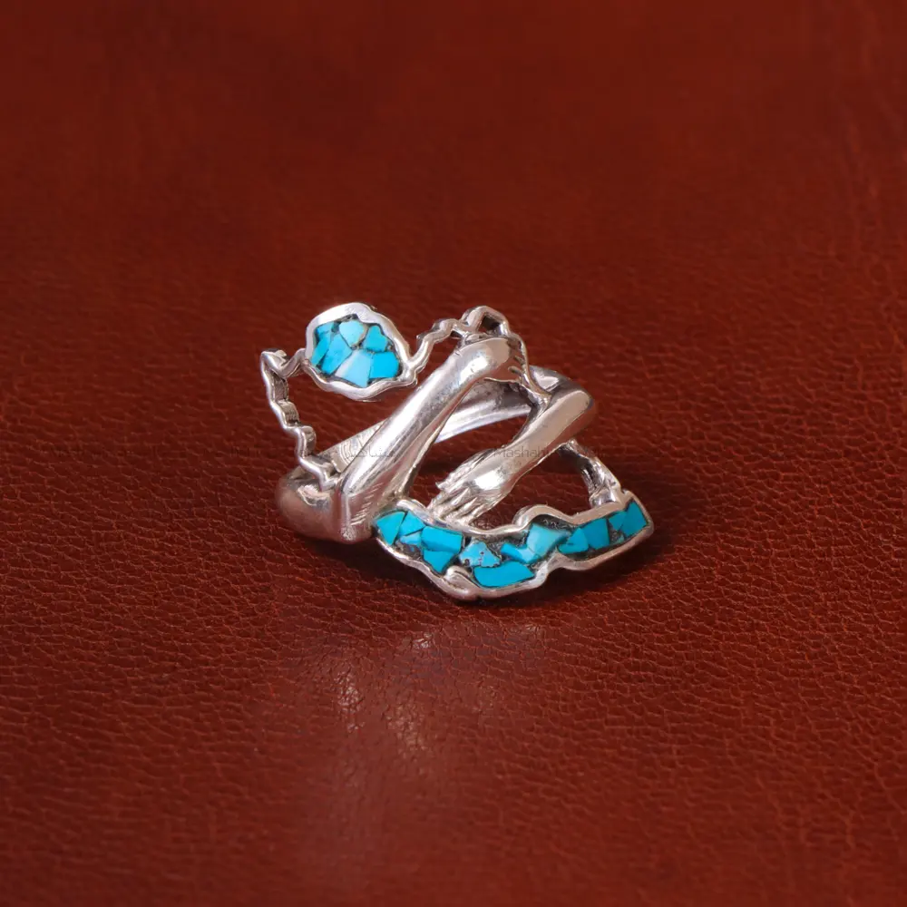 انگشتر فیروزه کوب طرح ایران کد 32193