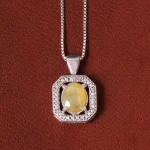 گردنبند یاقوت زرد زنانه کد 32197