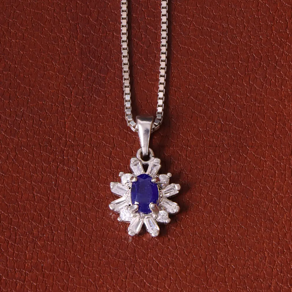 گردنبند یاقوت کبود زنانه کد 32200