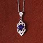 گردنبند یاقوت کبود زنانه کد 32201