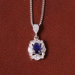 گردنبند یاقوت کبود زنانه کد 32204