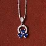 گردنبند طرح یاقوت کبود زنانه کد 32206