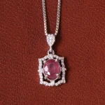 گردنبند یاقوت سرخ زنانه کد 32211