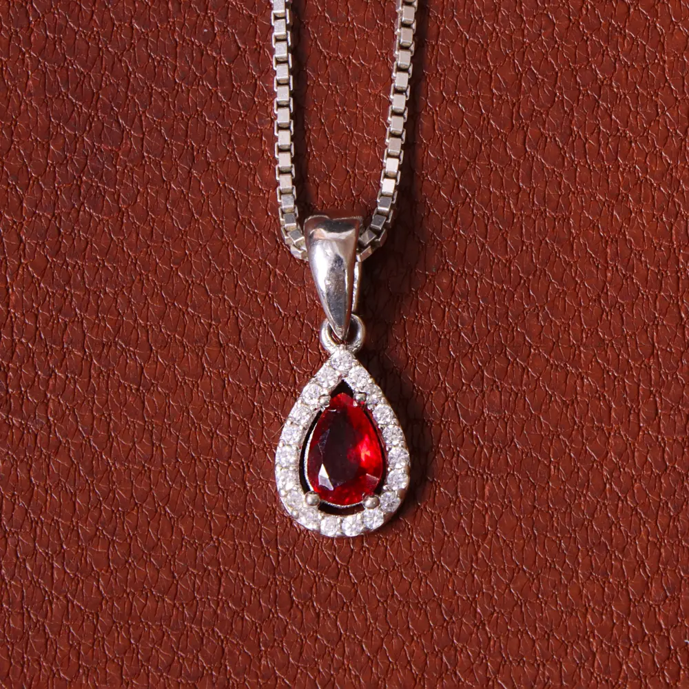 گردنبند طرح یاقوت سرخ زنانه کد 32212