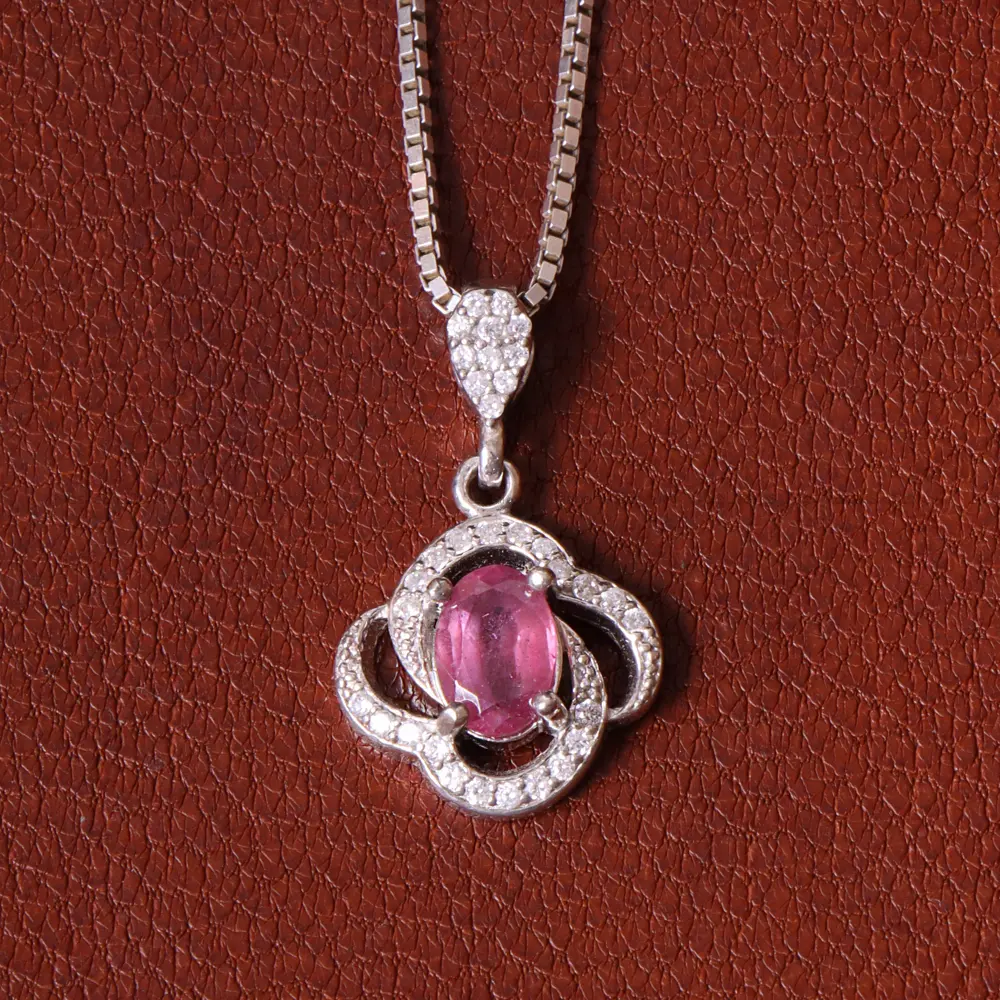 گردنبند یاقوت سرخ زنانه کد 32213