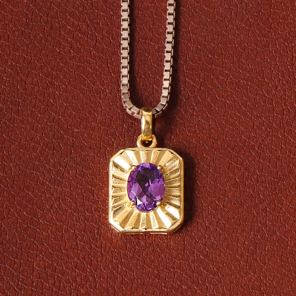 گردنبند آمیتیست زنانه کد 32239