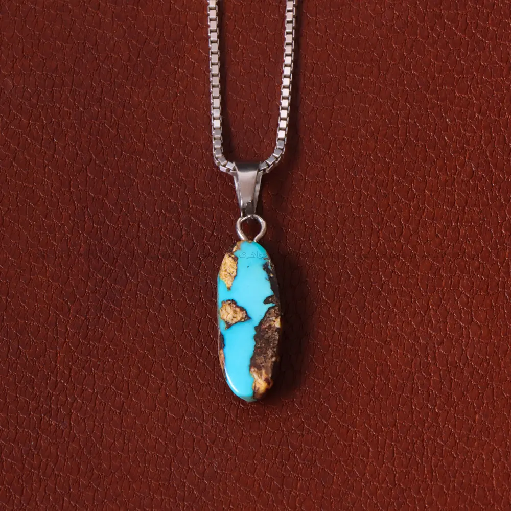 گردنبند فیروزه زنانه کد 32255