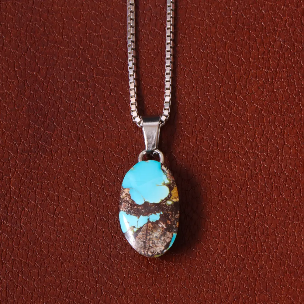 گردنبند فیروزه زنانه کد 32256