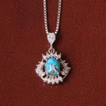 گردنبند فیروزه زنانه کد 32279
