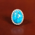 انگشتر فیروزه شجری مردانه کد 31680