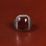 انگشتر عقیق مردانه کد 31695