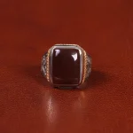 انگشتر عقیق مردانه کد 31696