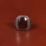 انگشتر عقیق مردانه کد 31697