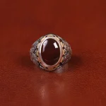 انگشتر عقیق مردانه کد 31710