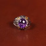 انگشتر آمیتیست مردانه کد 31712