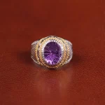 انگشتر آمیتیست مردانه کد 31713