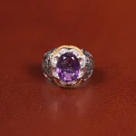 انگشتر آمیتیست مردانه کد 31714