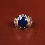 انگشتر یاقوت کبود مردانه کد 31715