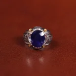 انگشتر یاقوت کبود مردانه کد 31716