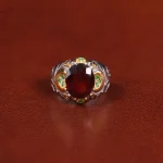 انگشتر گارنت مردانه کد 31717