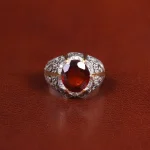 انگشتر گارنت مردانه کد 31718