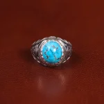 انگشتر فیروزه شجری مردانه کد 31720