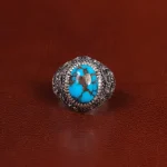 انگشتر فیروزه شجری مردانه کد 31721