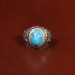 انگشتر فیروزه شجری مردانه کد 31723