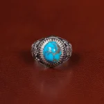 انگشتر فیروزه شجری مردانه کد 31725