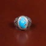 انگشتر فیروزه شجری مردانه کد 31726