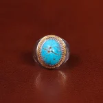 انگشتر فیروزه شجری مردانه کد 31727