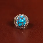 انگشتر فیروزه شجری مردانه کد 31729